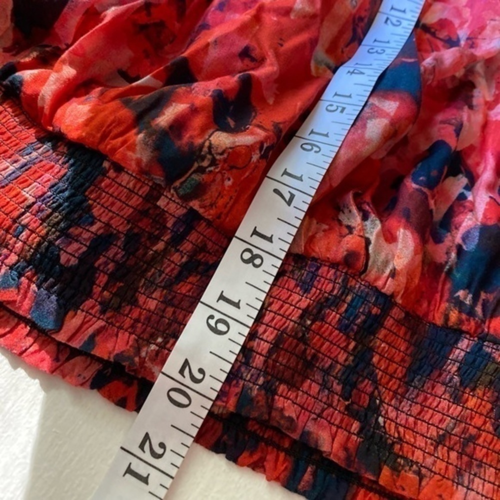 Soft Surroundings Rioja Crossover Wrap Red/Pink Blouse Size Small - Picture 7 of 10